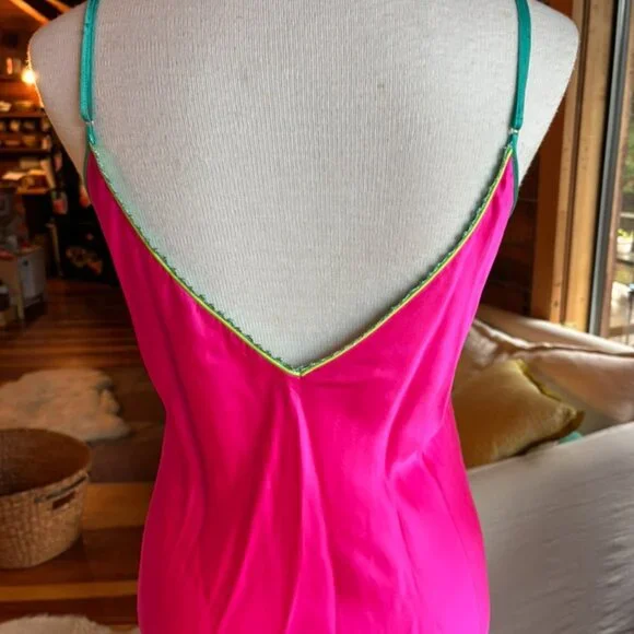 Silk hot-pink slip dress - Dannijo - Picture 3 of 6